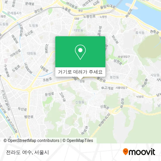 전라도 여수 지도