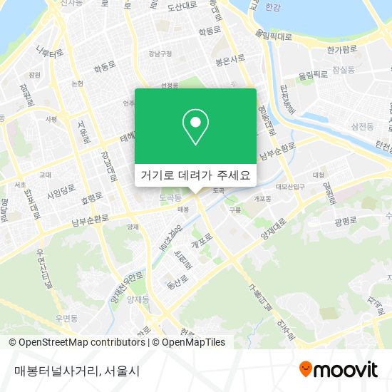 매봉터널사거리 지도