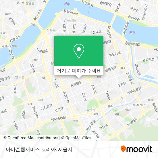 아마존웹서비스 코리아 지도