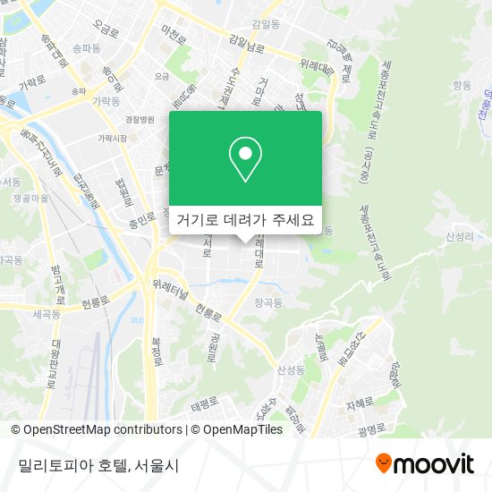 밀리토피아 호텔 지도