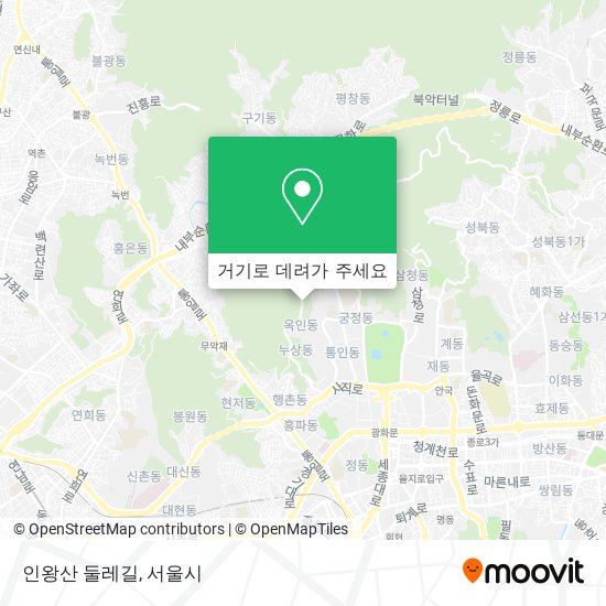 인왕산 둘레길 지도