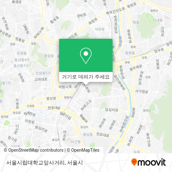 서울시립대학교앞사거리 지도