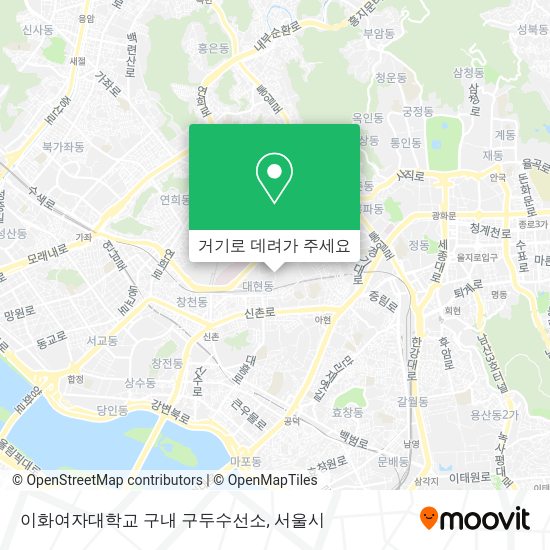 이화여자대학교 구내 구두수선소 지도