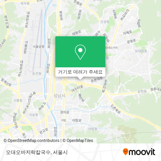 오대오바지락칼국수 지도