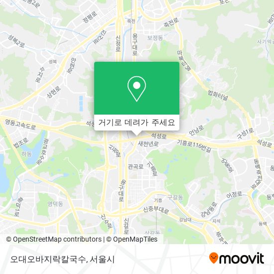 오대오바지락칼국수 지도