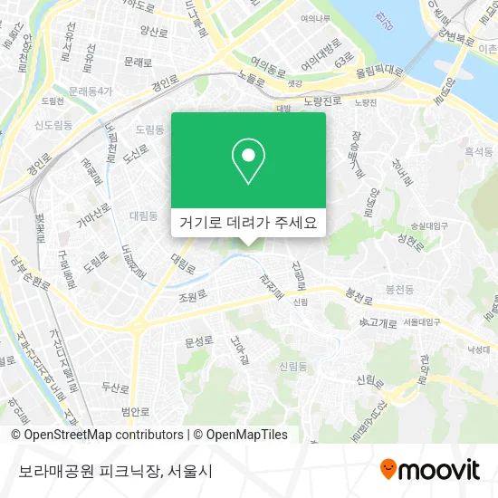 보라매공원 피크닉장 지도