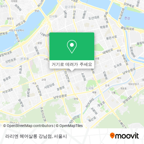 라리엔 헤어살롱 강남점 지도