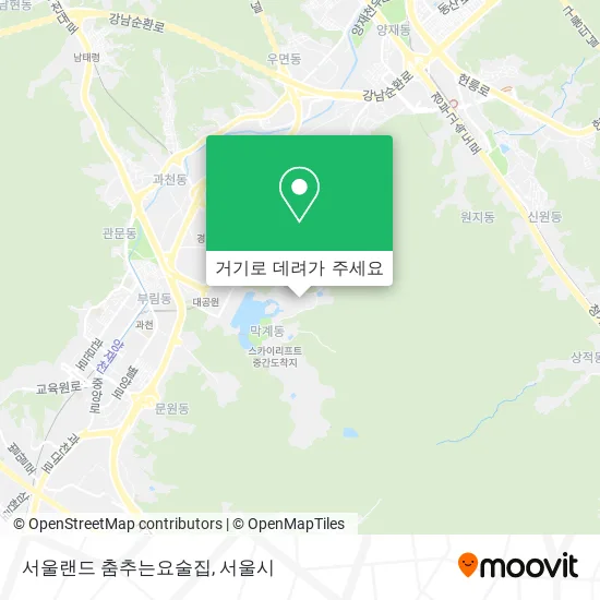 서울랜드 춤추는요술집 지도