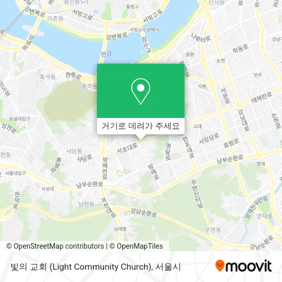 빛의 교회 (Light Community Church) 지도