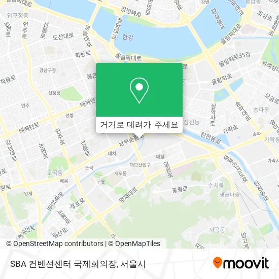 SBA 컨벤션센터 국제회의장 지도