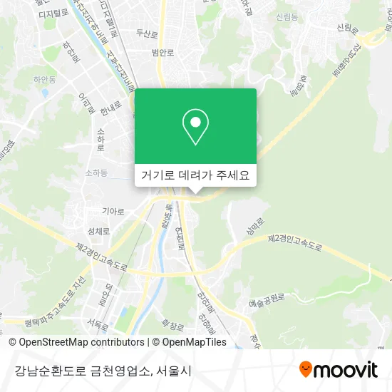 강남순환도로 금천영업소 지도