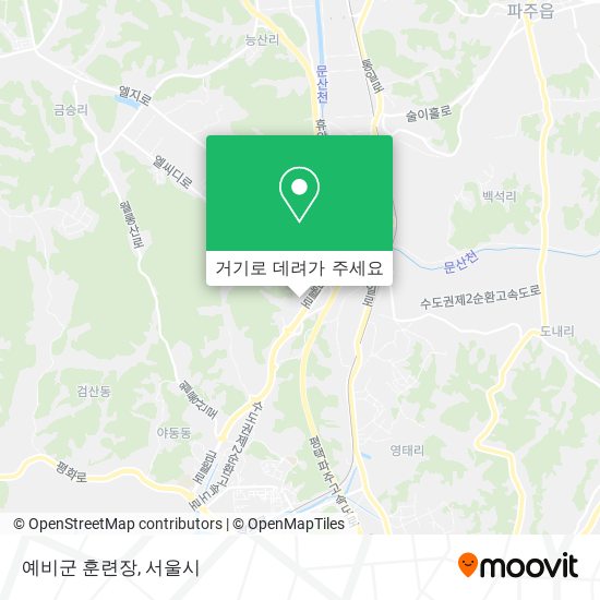 예비군 훈련장 지도