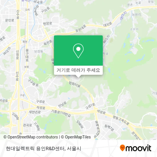 현대일렉트릭 용인R&D센터 지도