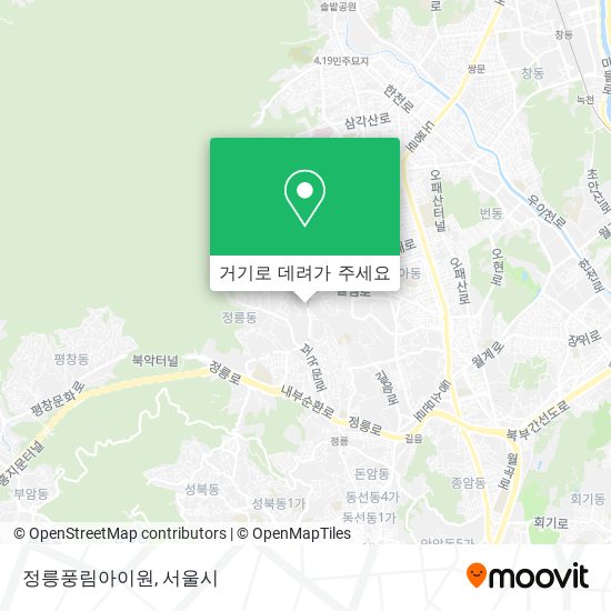 정릉풍림아이원 지도
