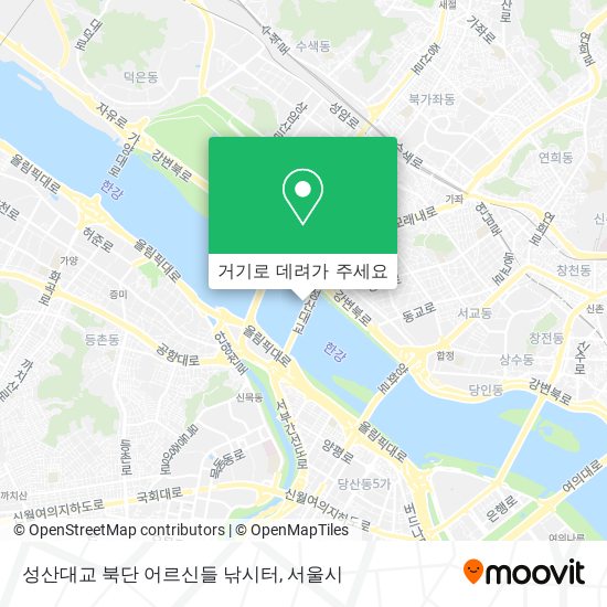 성산대교 북단 어르신들 낚시터 지도