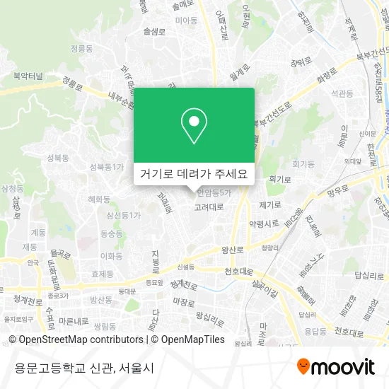 용문고등학교 신관 지도