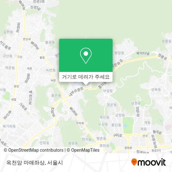 옥천암 마애좌상 지도