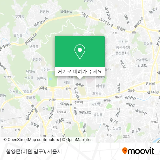 함양문(비원 입구) 지도
