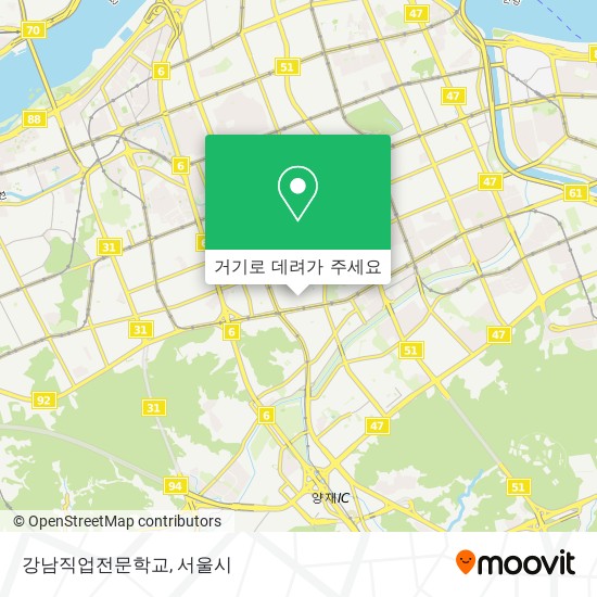 강남직업전문학교 지도