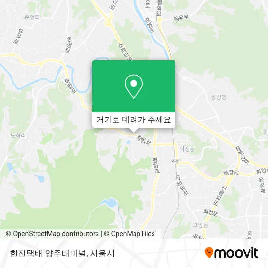 한진택배 양주터미널 지도