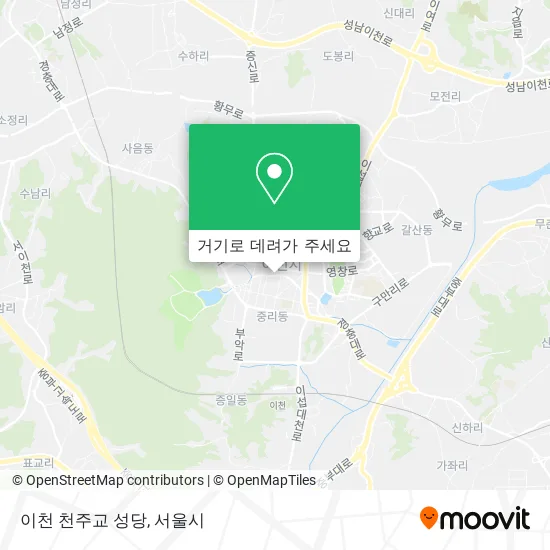 이천 천주교 성당 지도
