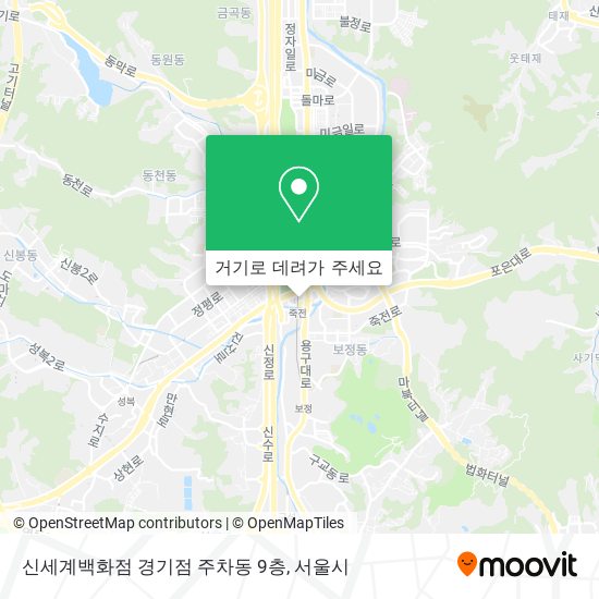 신세계백화점 경기점 주차동 9층 지도