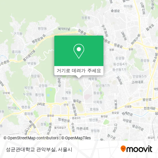 성균관대학교 관악부실 지도