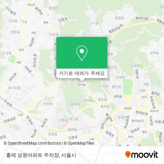 홍제 성원아파트 주차장 지도