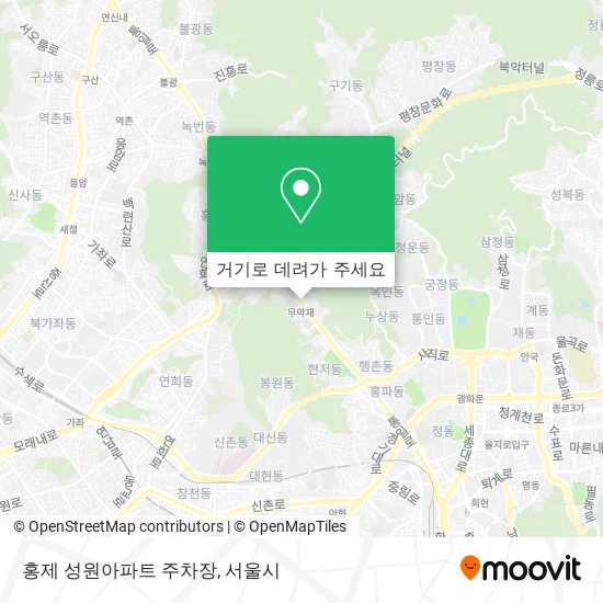 홍제 성원아파트 주차장 지도