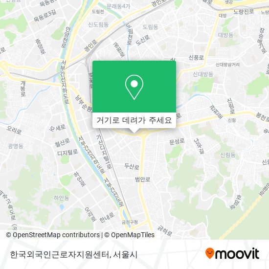 한국외국인근로자지원센터 지도