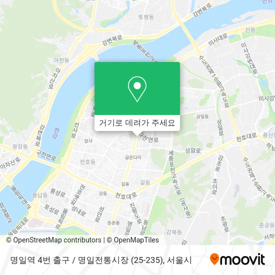 명일역 4번 출구 / 명일전통시장 (25-235) 지도