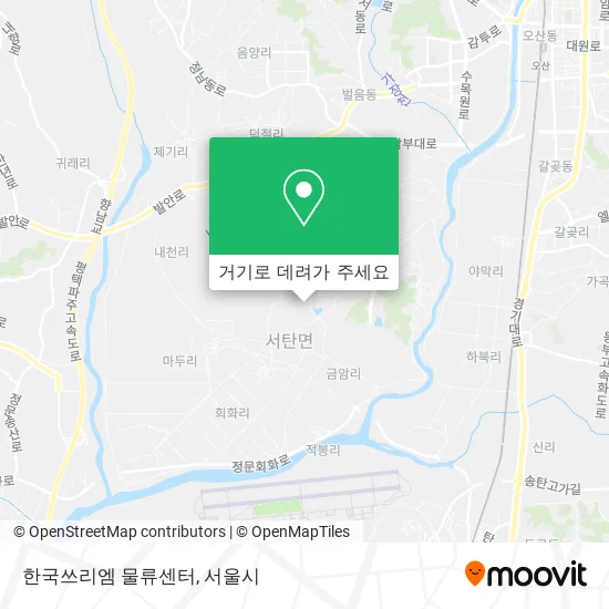 한국쓰리엠 물류센터 지도