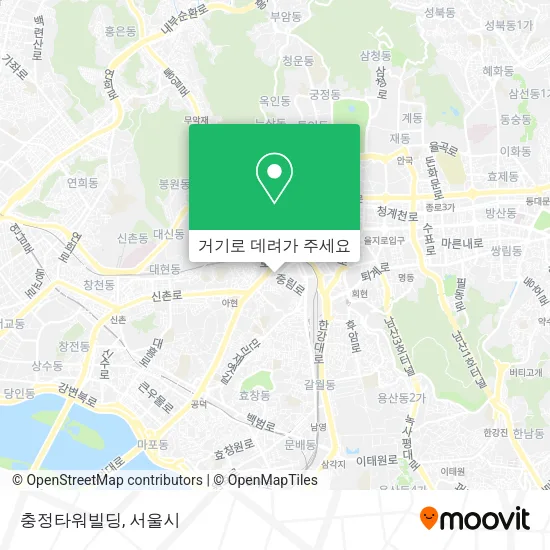 충정타워빌딩 지도