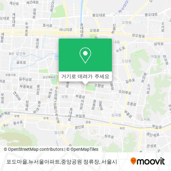 포도마을,뉴서울아파트,중앙공원 정류장 지도