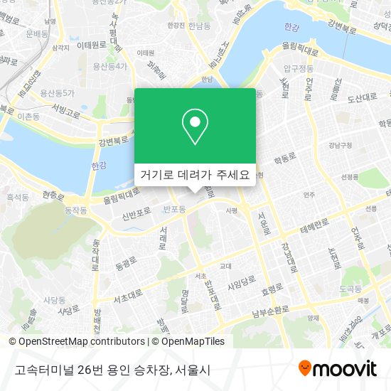 고속터미널 26번 용인 승차장 지도