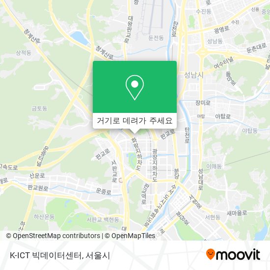 K-ICT 빅데이터센터 지도