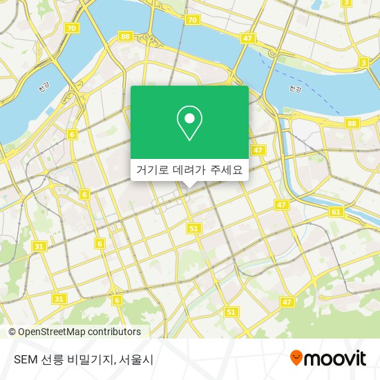 SEM 선릉 비밀기지 지도