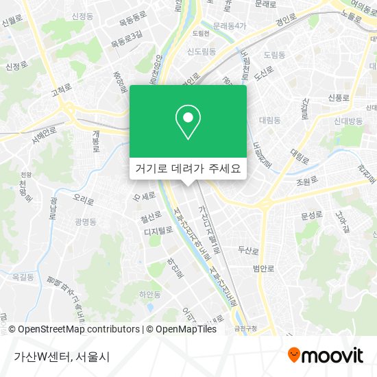 가산W센터 지도