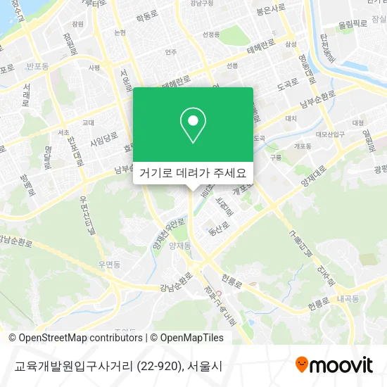 교육개발원입구사거리 (22-920) 지도