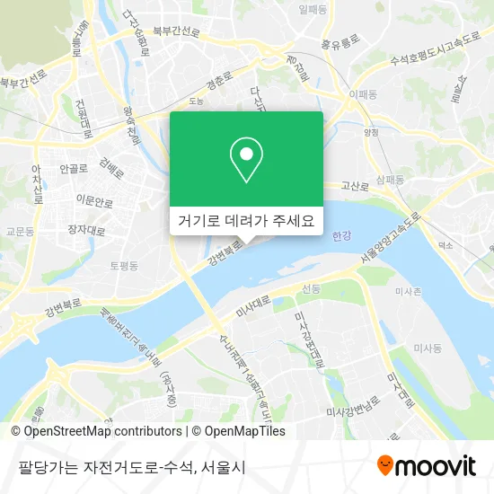 팔당가는 자전거도로-수석 지도