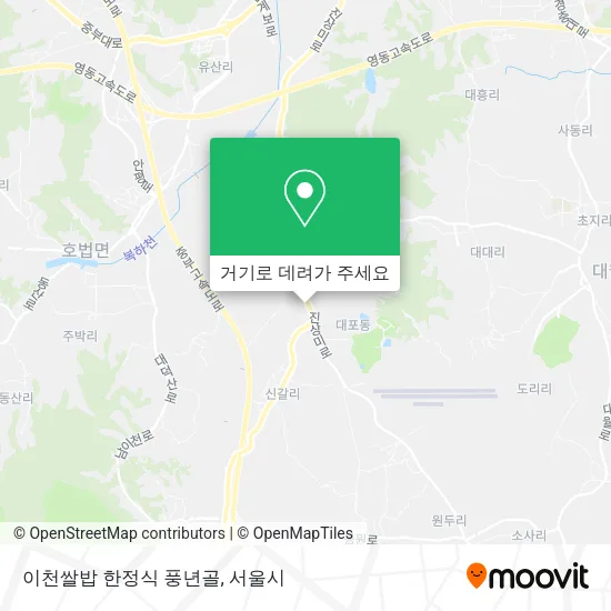이천쌀밥 한정식 풍년골 지도