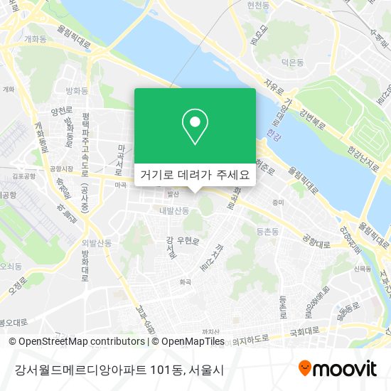 강서월드메르디앙아파트 101동 지도