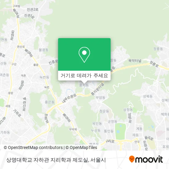 상명대학교 자하관 지리학과 제도실 지도