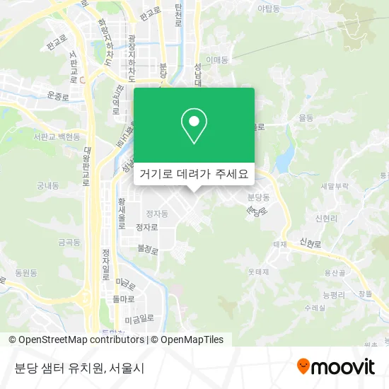 분당 샘터 유치원 지도
