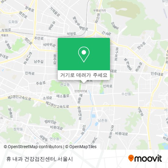 휴 내과 건강검진센터 지도