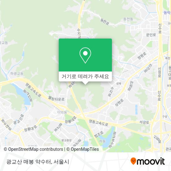 광교산 매봉 약수터 지도