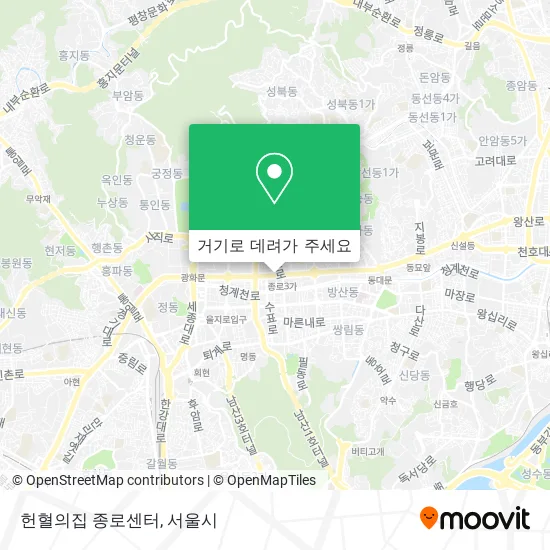 헌혈의집 종로센터 지도