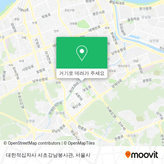 대한적십자사 서초강남봉사관 지도