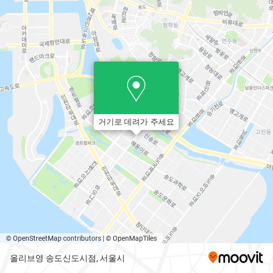 올리브영 송도신도시점 지도
