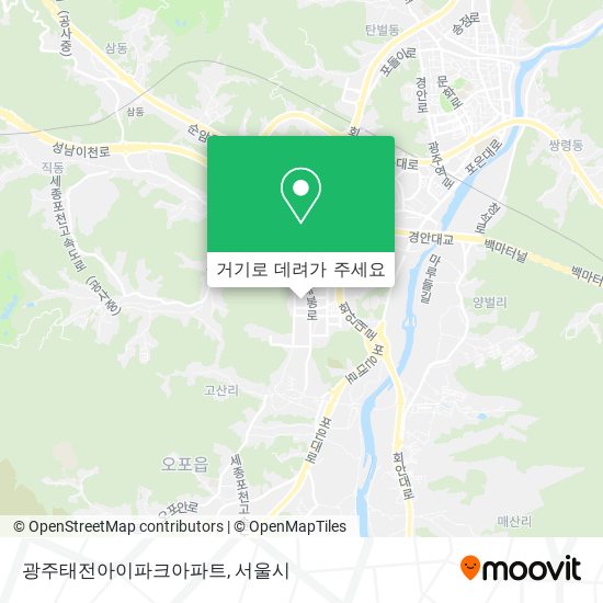 광주태전아이파크아파트 지도